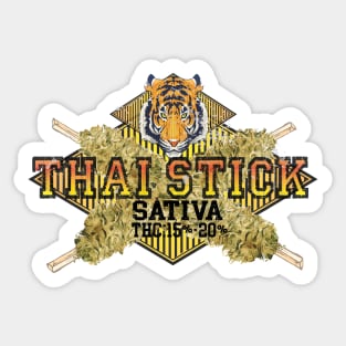 Thai Sticks Cannabis Strain Art Sticker
